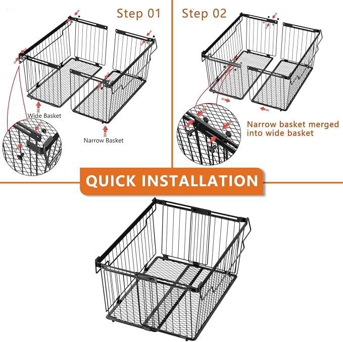 Large Freezer Organizer Bins，Upgraded Bottom Leak-Proof net，Fit 5 to 9 Cu Ft - Image 8