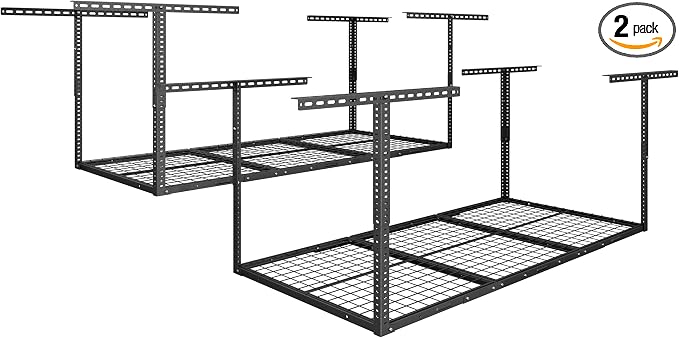 FLEXIMOUNTS 2 Pack 3x6 Overhead Garage Storage Adjustable Ceiling Rack 72" by FLEXIMOUNTS
