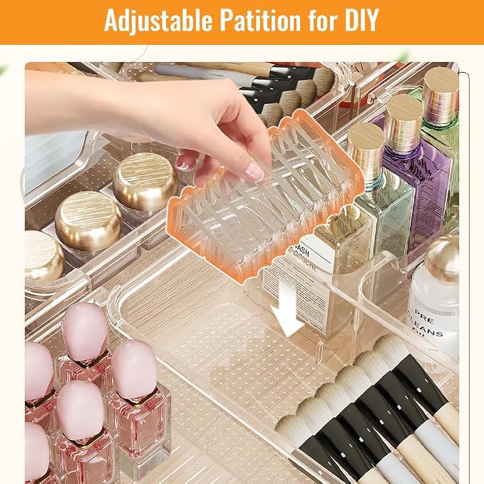 Expandable Drawer Organizer Tray from 11” to 19.1”, Adjustable Silverware in - Image 5