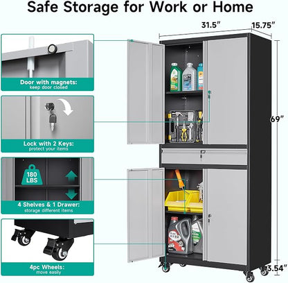 Metal Garage Storage Cabinet - Image 3