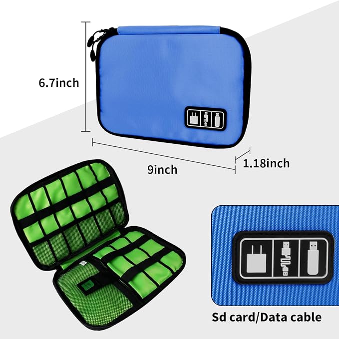Lcsmaokin Electronics Organizer Travel Case, Electronic Accessories Storage Bag - Image 4