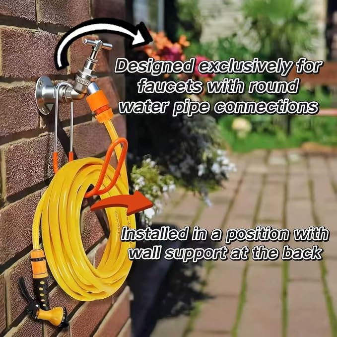 Garden Hose Holder Water Hose Hanger Wall Mounted, 304Stainless Steel Solid - Image 3