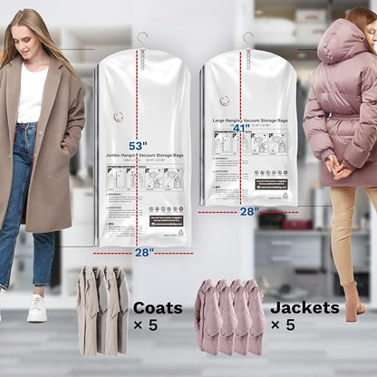 Hanging Vacuum Storage Bags For Clothes - Image 7