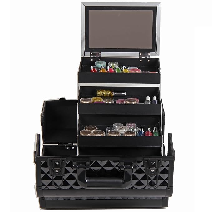 SHANY Premier Fantasy Professional Makeup Train Case Cosmetic Box Portable Make - Image 7