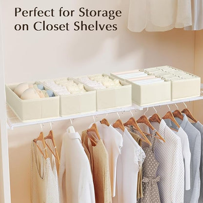 DIMJ Drawer Organizers Clothes, Fabric Closet Organizers and Storage, Shallow - Image 4