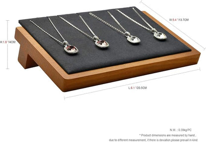 Jewelry Tray Solid Wood Display Stand Necklace Organizer Display Props Tray WSM - Image 3