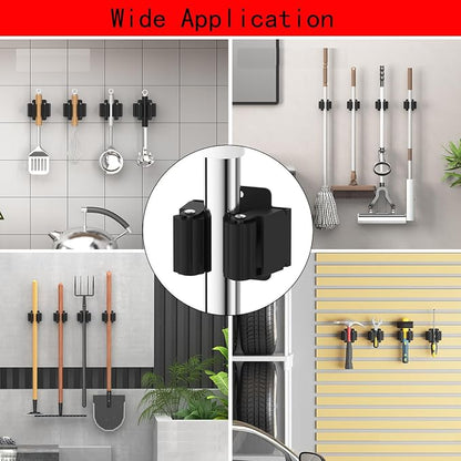 Broom Holder Wall Mount 25 Pack Broom and Mop Organizer Wall Hanging Clamp Clip - Image 7