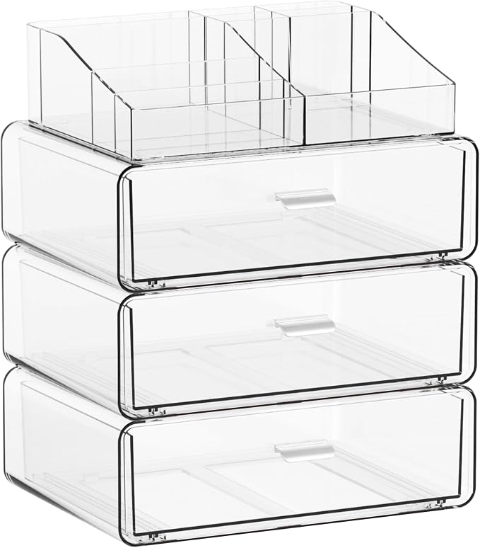 Yieach 4 Tier Clear Acrylic Makeup Organizers by Yieach