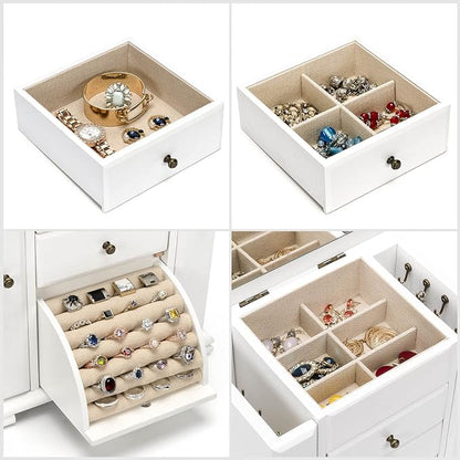Emfogo Jewelry Box for Women, Rustic Wooden Jewelry Boxes & Organizers - Image 5