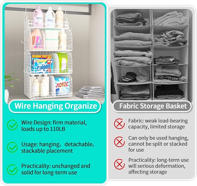 HapiRm Hanging Closet Organizer Storage - Image 6
