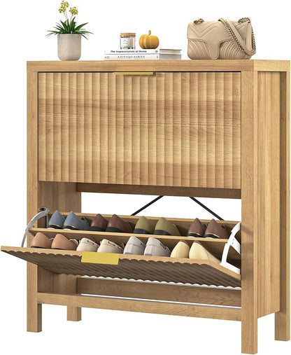 Fluted Shoe Cabinet Storage - Image 9