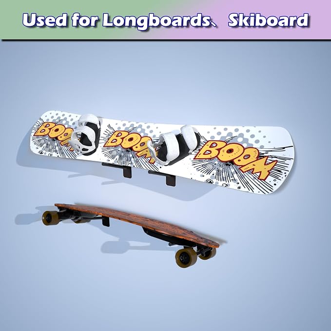 Skateboard Wall Mount Skateboard Hanger Skate Deck Display Holder Skateboard - Image 6