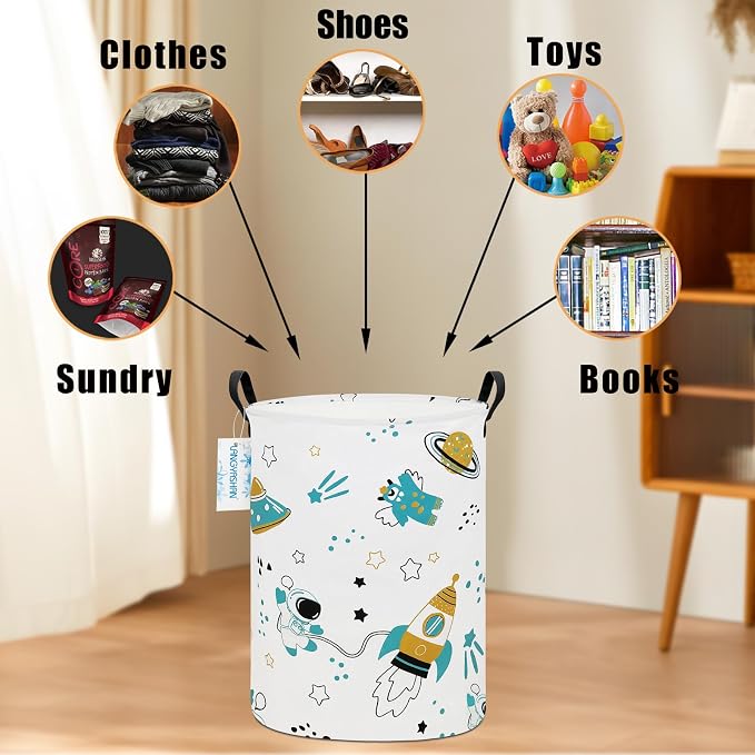 LANGYASHAN Storage Bin, Canvas Fabric Collapsible Organizer Basket - Image 4