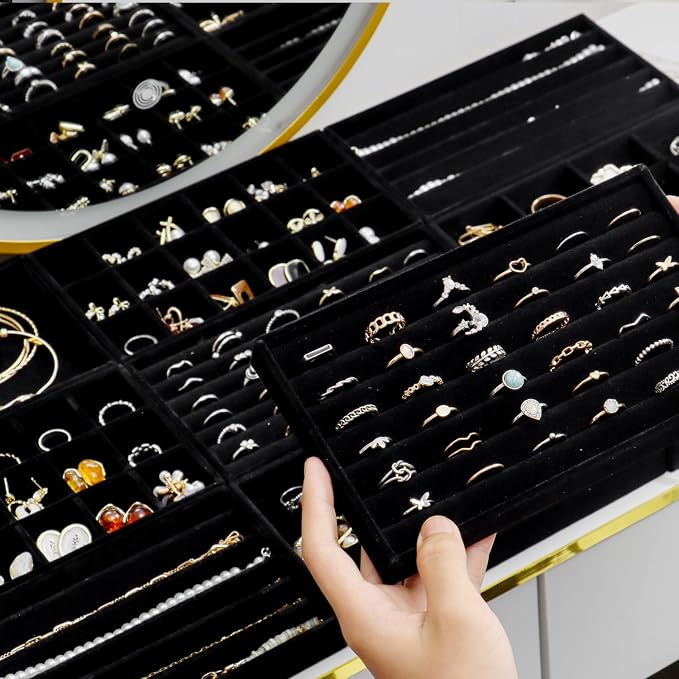 SPAKOWN Jewelry Drawer Organizer Inserts Set of 9, Jewelry Trays - Image 5