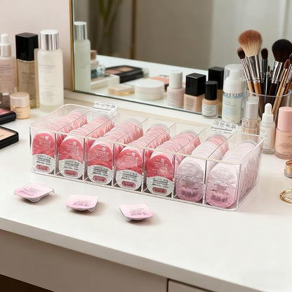 Clear Acrylic Makeup Organizers, 7-Section Bathroom Organizer - Image 8