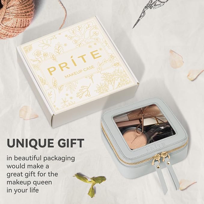 Prite Small Makeup Bag for Women Portable Clear Makeup Bag Cute Mini Waterproof - Image 7