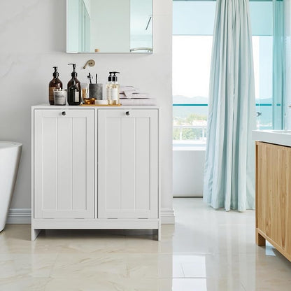Tilt-Out Double Laundry Hamper Cabinet, 26.8" H x 26" W x 12" D, 5.9 Gal - Image 6