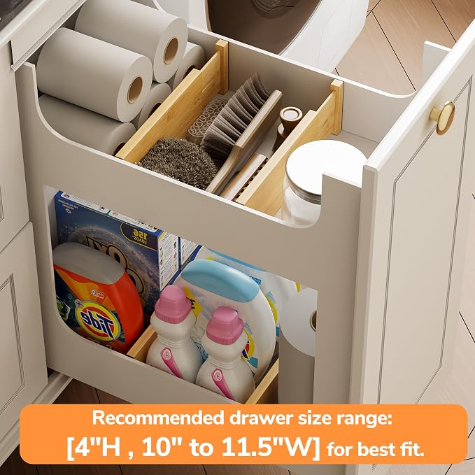 BAMEOS 4" High Bamboo Drawer Dividers - Image 5