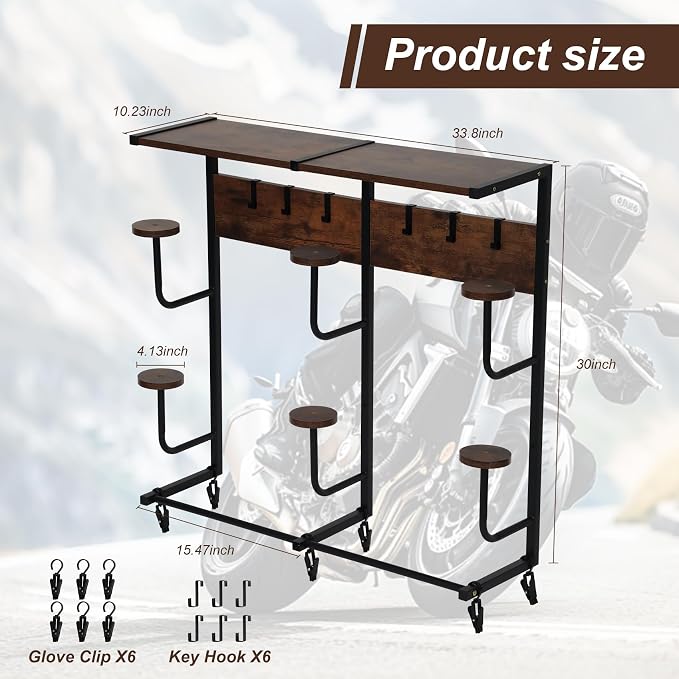 6-in-1 Motorcycle Helmet Rack - Image 2