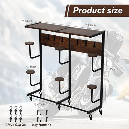 6-in-1 Motorcycle Helmet Rack - Image 2