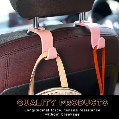 povtii 4PCS Car Seat Headrest Hook, Auto Back Seat Hanging Storage Organizer - Image 5