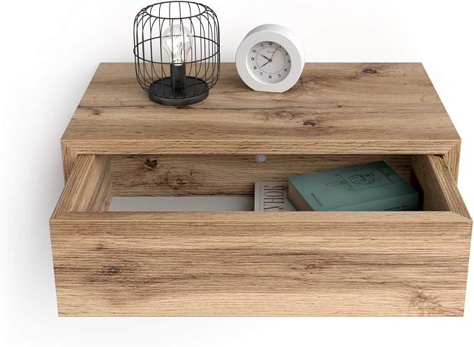Mobili Fiver, Riccardo Floating nightstand, Rustic Oak, Made in Italy - Image 5