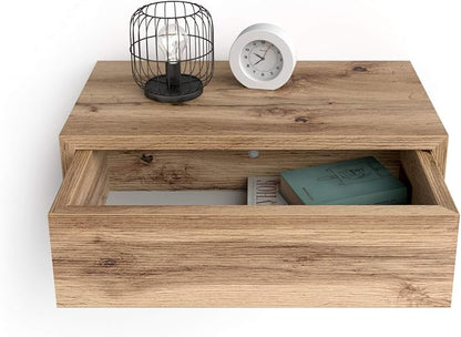 Mobili Fiver, Riccardo Floating nightstand, Rustic Oak, Made in Italy - Image 5