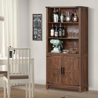 70in Tall Bookshelf 5 Tier Bookcase - Image 7