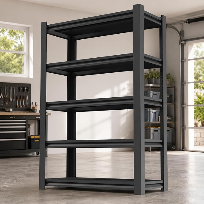 SAWJEC 78" H x 48" W x 18" D Tall Garage Storage Shelves Heavy Duty Unit | 5 - Image 8