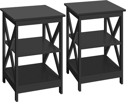 Yaheetech Black End Table Set of 2, Easy Assembly by Yaheetech