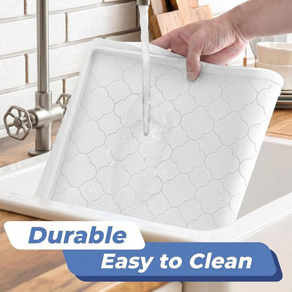 Jin&Bao Waterproof Under Sink Mat 34" x 22", Thick Silicone Mat Cabinet - Image 4