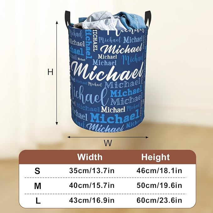 Custom Name Laundry Hamper, Personalized Laundry Baskets - Image 3