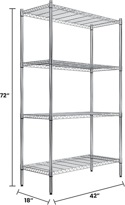 Quantum Storage Systems RWR72-1842LD Adjustable Wire Chrome 4 Shelves 72" H x - Image 2