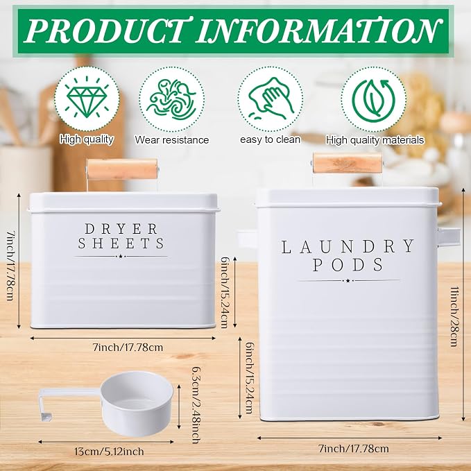 Yaocom 2 Pcs Laundry Pod Container - Image 2