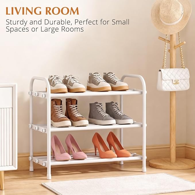 INSMART 3-Tier Expandable Shoe Rack, Stackable and Adjustable Shoes Organizer - Image 6