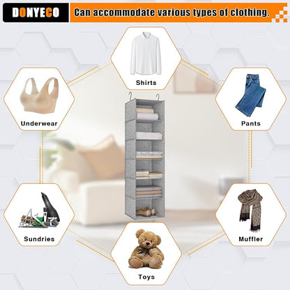 6-Shelf Hanging Storage Closet Organizer, Linen Rv Storage and Organization - Image 8