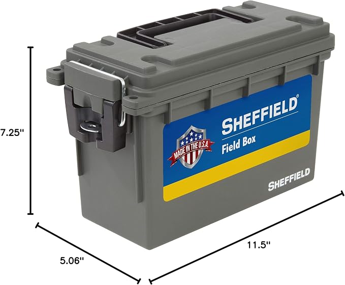 Sheffield 12626 Ammo Storage Box, Stackable .30 Cal Field Boxes, Water and Dust - Image 10