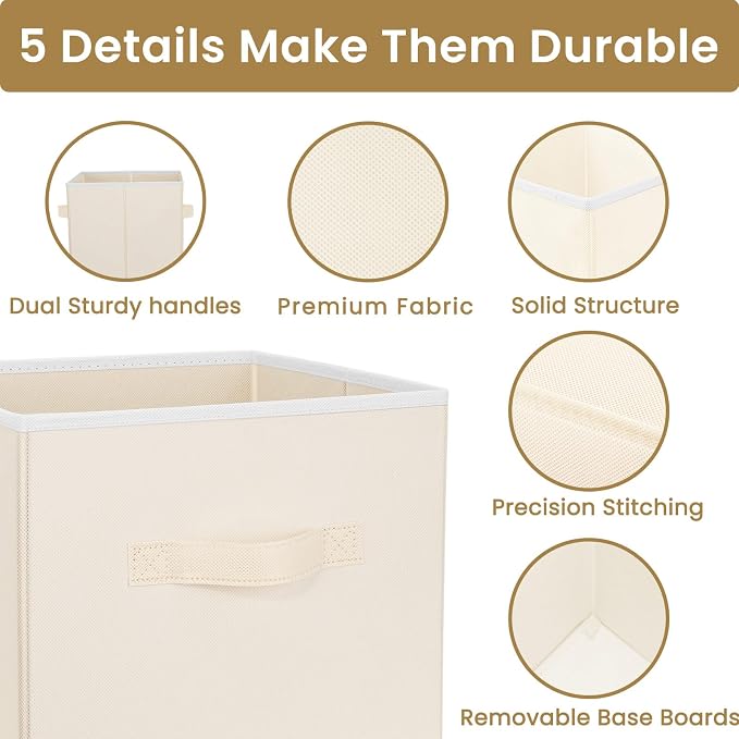 Criusia Storage Cubes, 11 Inch Clothes Storage Bins - Image 4