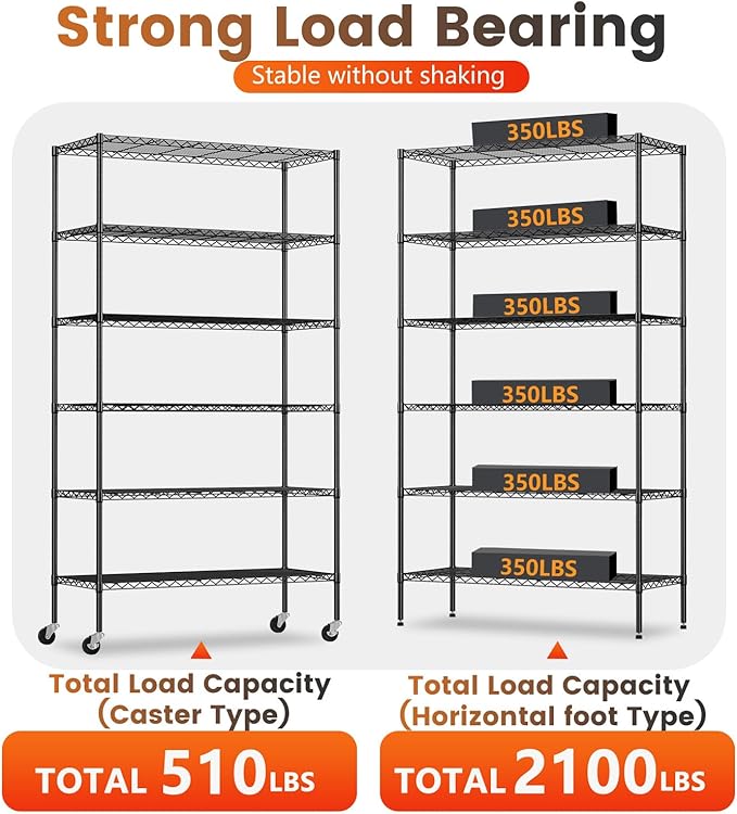 BestOffice | 6-Tier Wire Shelf - Image 5