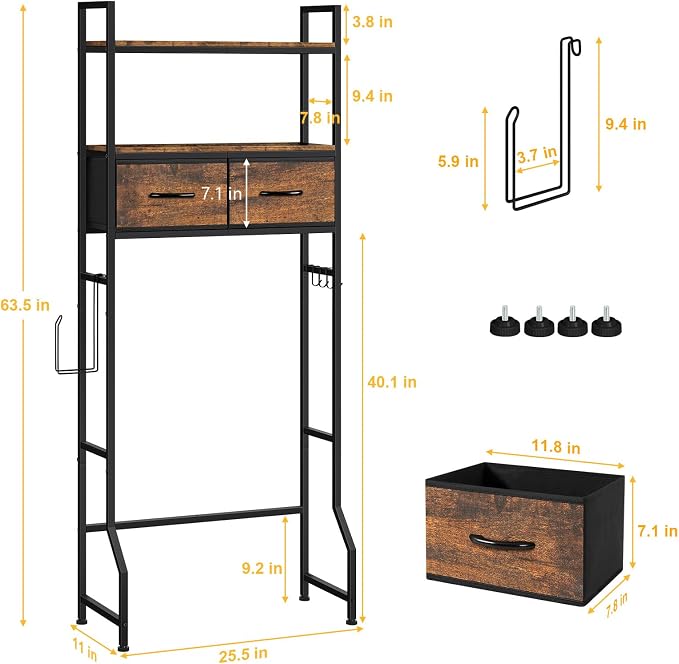 YBING Over The Toilet Bathroom Storage Cabinet - Image 2