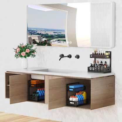 Under Sink Organizer Pull Out Cabinet Organizer Adjustable Height 2 Tier - Image 7