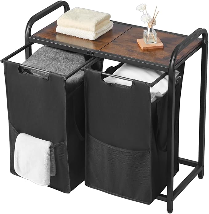 VEVOR 2 Section Laundry Sorter, Large Laundry Hamper - Image 9