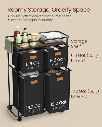 VASAGLE Laundry Sorter, Laundry Hamper - Image 3