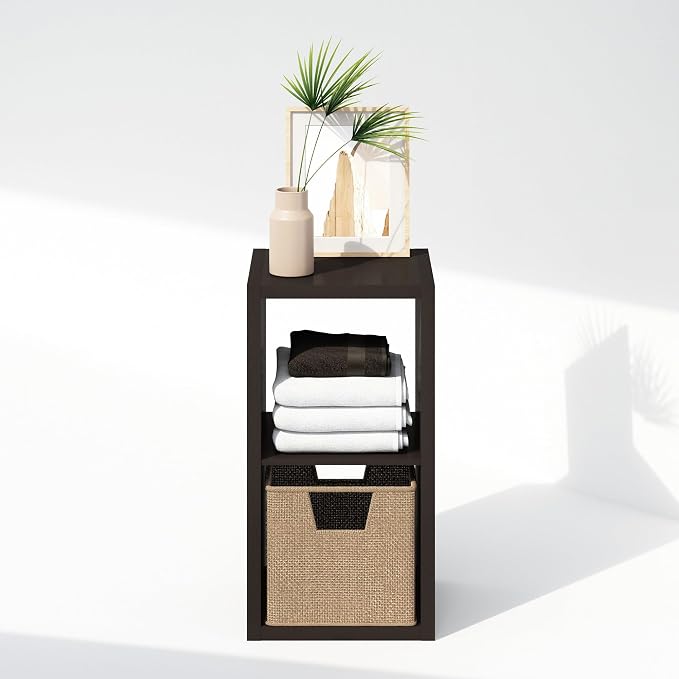 Furinno Cubic Extra Thick 2-Cube Closet Organizers and Storage, Dark Oak | 14.6 - Image 6