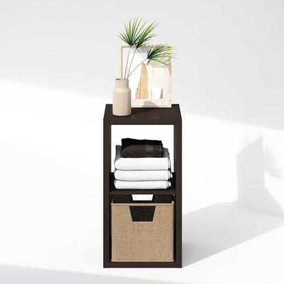 Furinno Cubic Extra Thick 2-Cube Closet Organizers and Storage, Dark Oak | 14.6 - Image 6