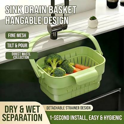 Foldable Hanging Sink Drain Basket Stretchable Kitchen Colander - Image 6