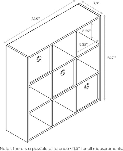 Furinno Simplistic 9-Cube Organizer - Image 8