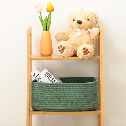 Small Storage Baskets for Organizing | Closet Organizer Bins | Shelf Toy Basket - Image 4