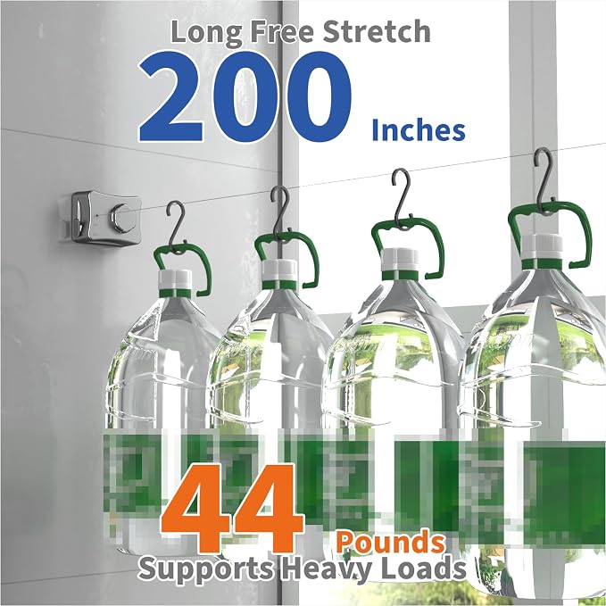 Retractable Clothesline Indoor Outdoor Clothesline - Image 3