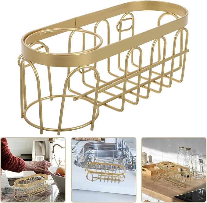 Toyvian Kitchen Sink Sponge Holder Basket - Image 9